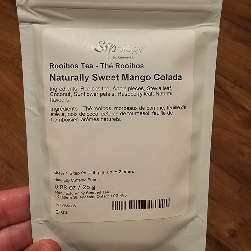 Sipology Steeped Tea Naturally Sweet Mango Colada Rooibos Tea 25g 0.88oz